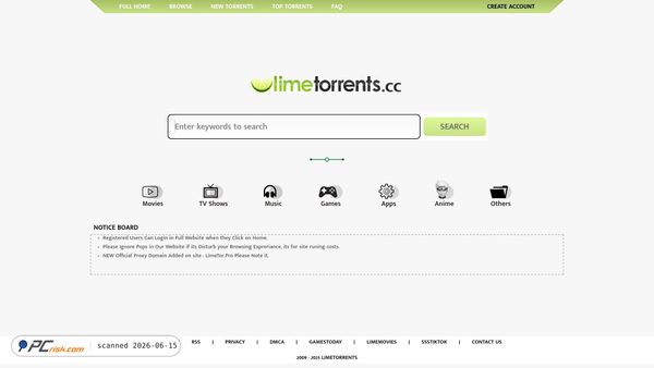 limetorrents.lol screenshot