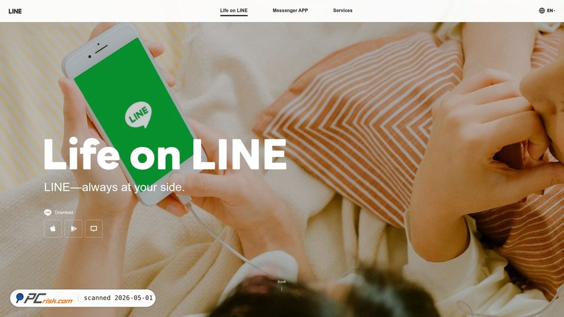 Screenshot of line.me