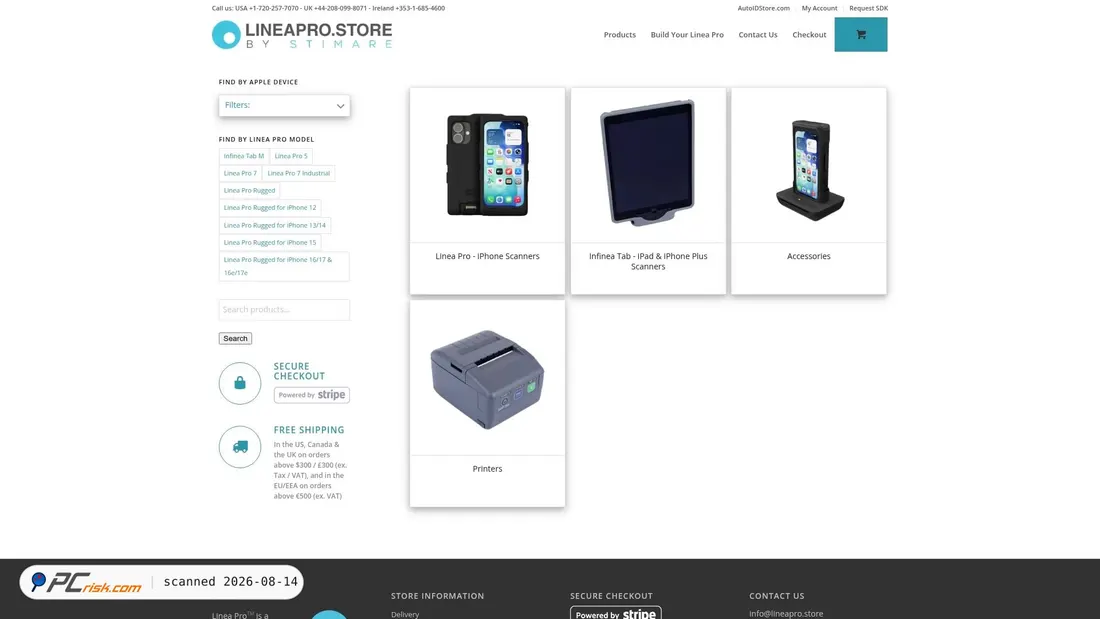 Screenshot of lineapro.store