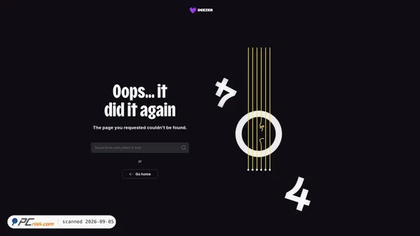 link.deezer.com Screenshot