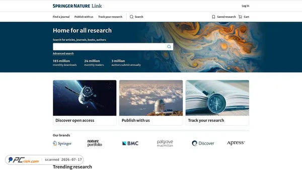 link.springer.com screenshot