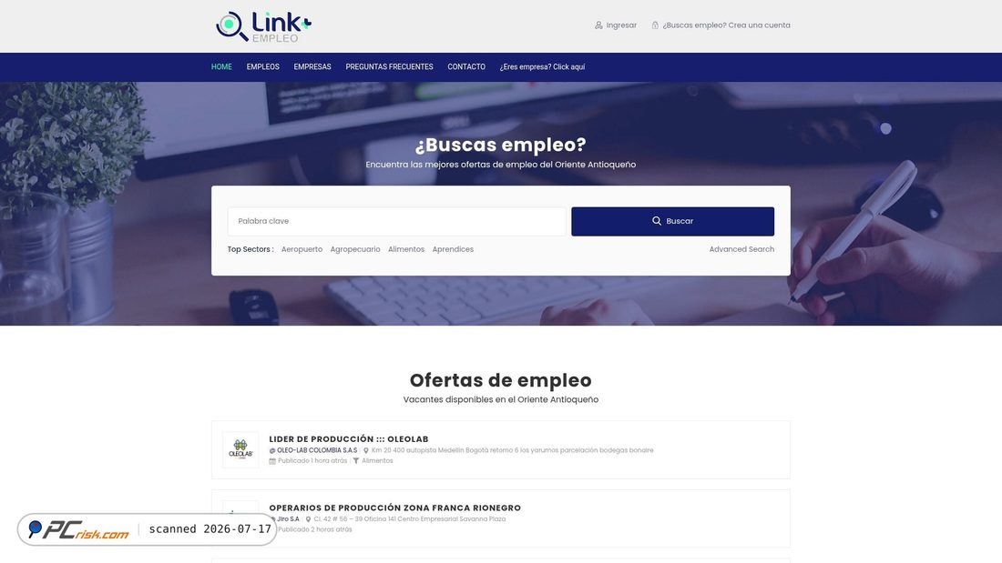 Screenshot of linkempleo.co