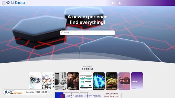 linkreator.com screenshot