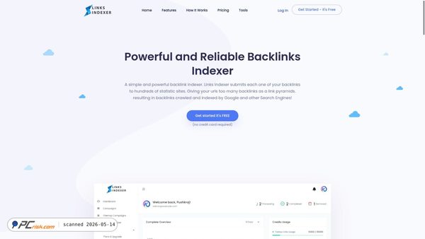 linksindexer.com screenshot