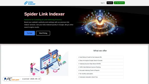 linksindexer.io screenshot