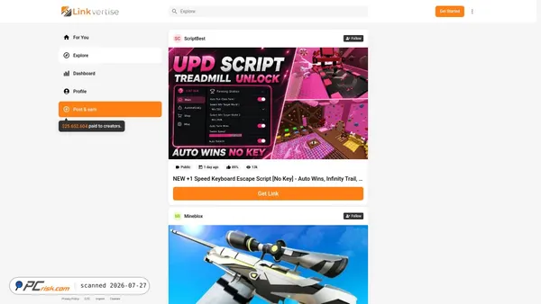 linkvertise.com screenshot