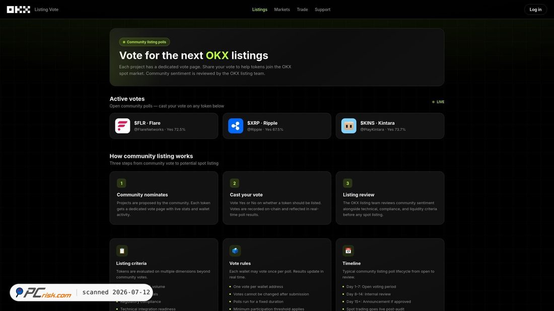 Screenshot of listings-okx.app
