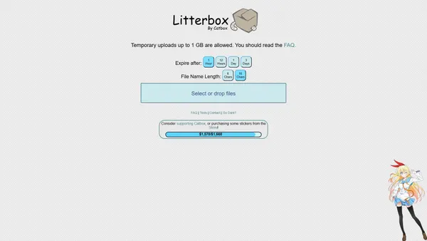 Screenshot di litter.catbox.moe