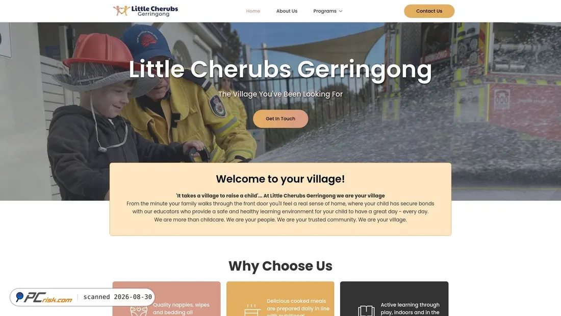 Screenshot von littlecherubsgerringong.com.au
