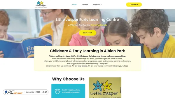 Screenshot di littlejasperearlylearning.com.au