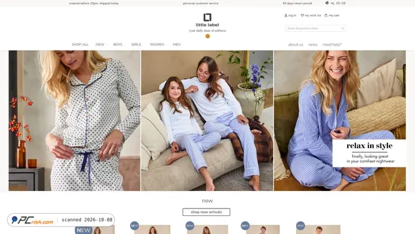 Captura de ecrã de littlelabel.com