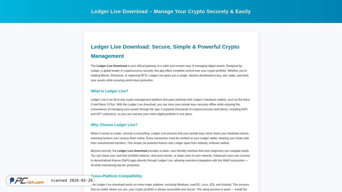 Screenshot of live-support-leger.pages.dev