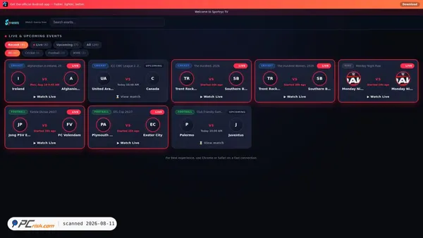 live.riyazsports.com screenshot