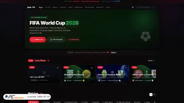 livextv.hybrows.workers.dev screenshot
