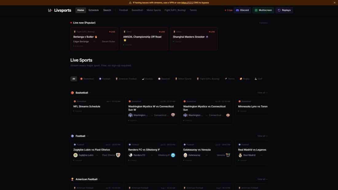 Screenshot of livsport.dpdns.org