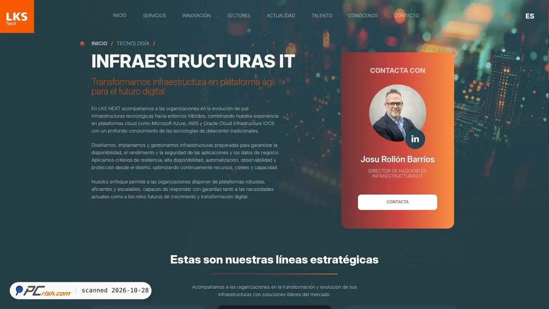Captura de pantalla de lksinfraestructurasit.es
