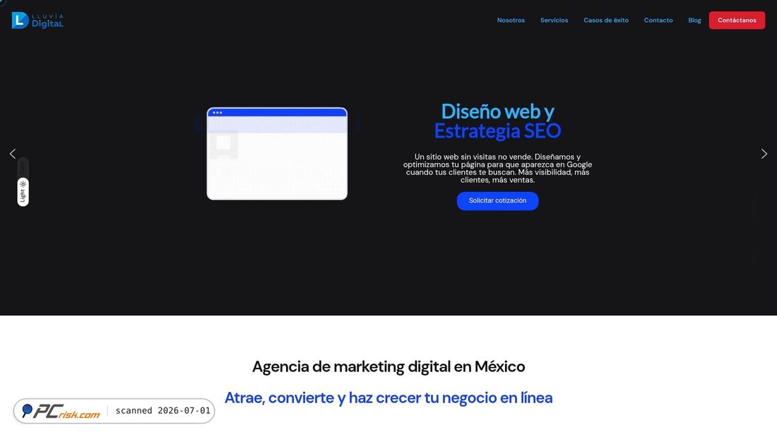 Screenshot of lluviadigital.com