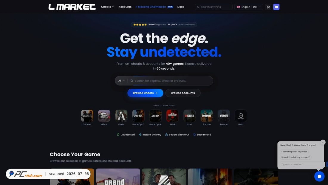 Screenshot of lmarket.net