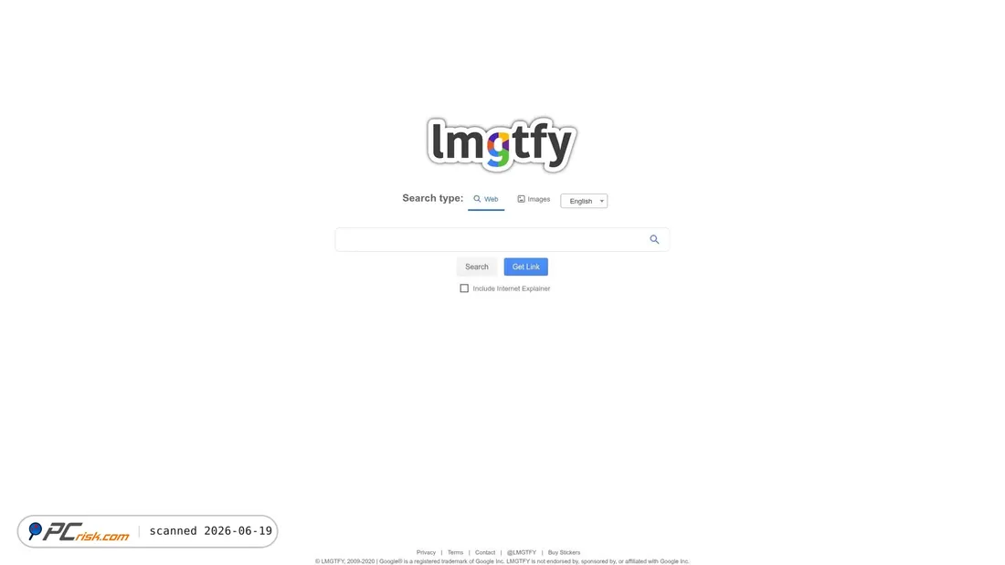 Screenshot di lmgtfy.com