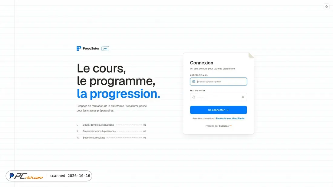 Screenshot of lms.ibnghazi.ma