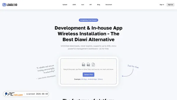 loadly.io screenshot