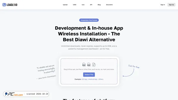 Captura de loadly.io