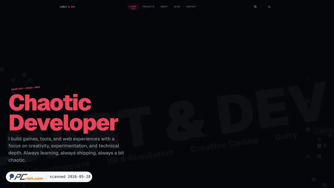 Screenshot of loart.dev