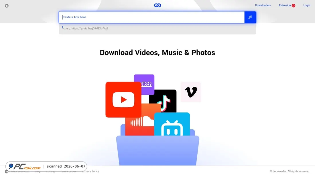 Screenshot of locoloader.com