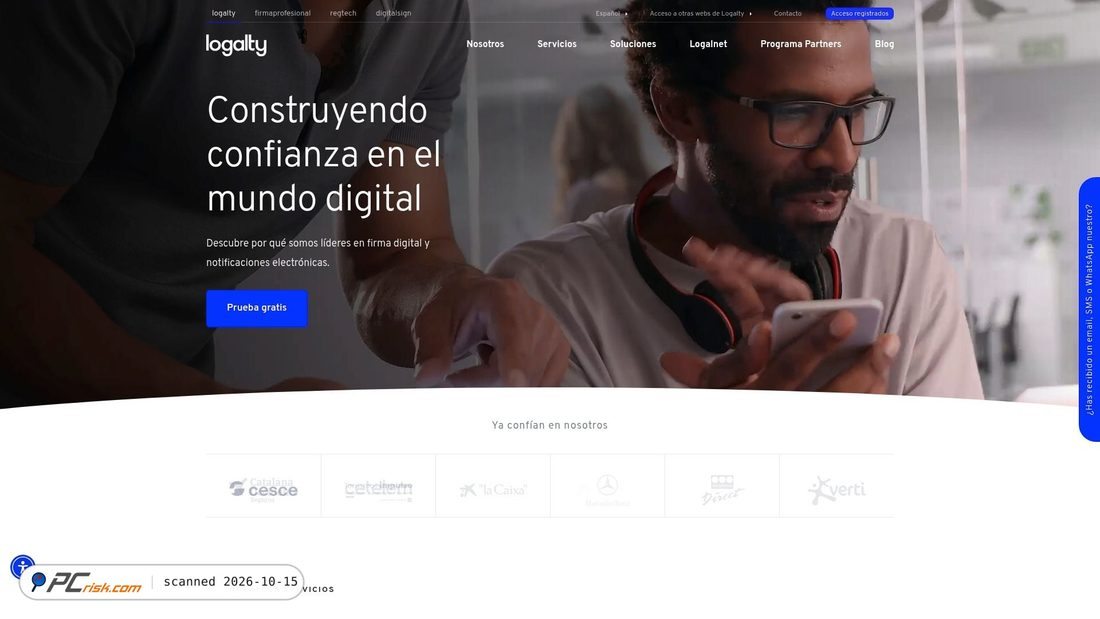 Captura de ecrã de logalty.es