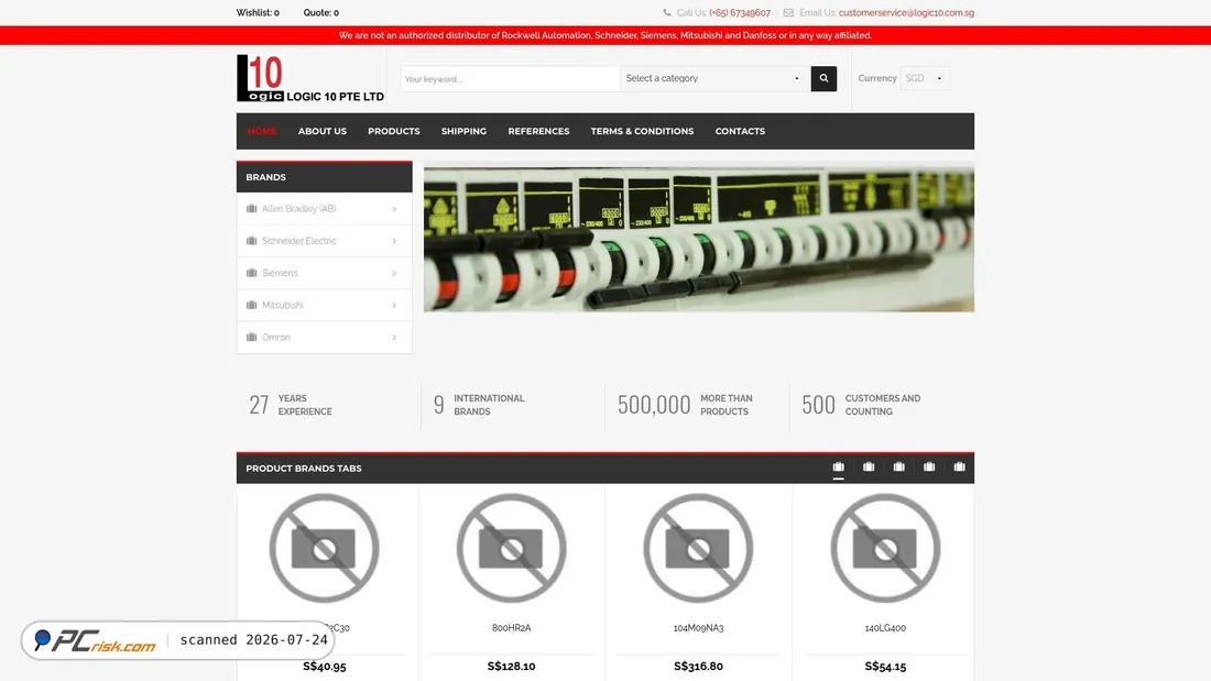 Screenshot of logic10.com.sg