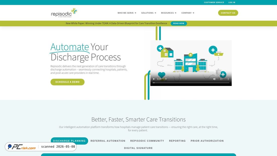 Screenshot von login.repisodic.com