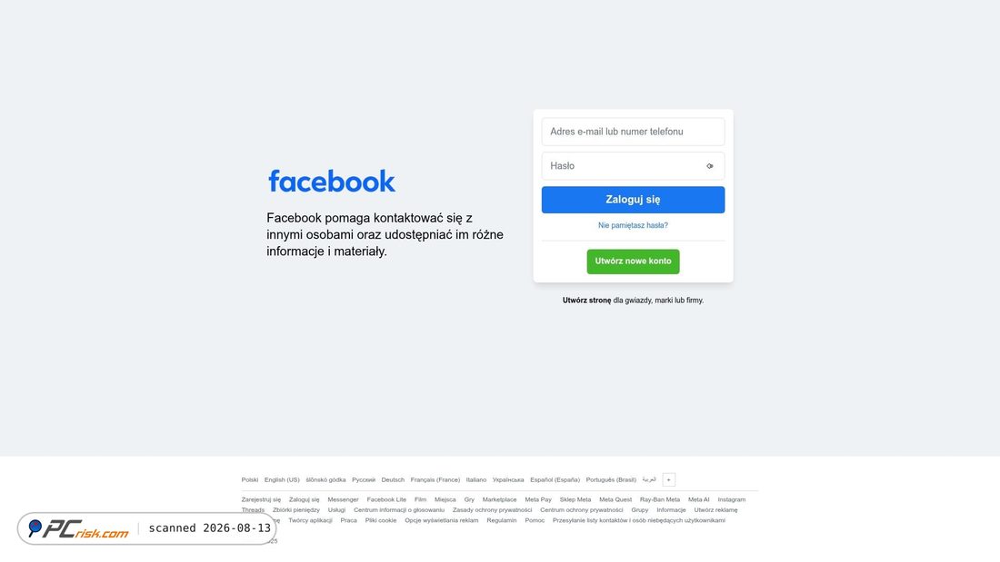 Screenshot of logowanie-facebook.vercel.app