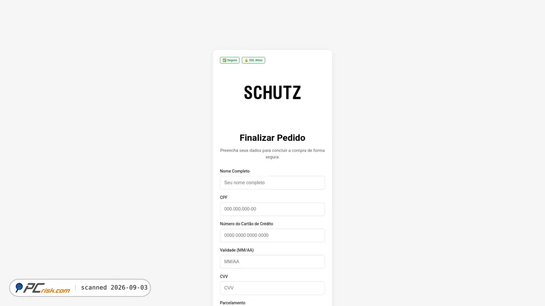 Screenshot van loja-schutz.com