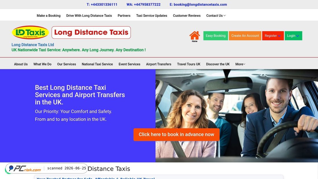 Screenshot of longdistancetaxis.com