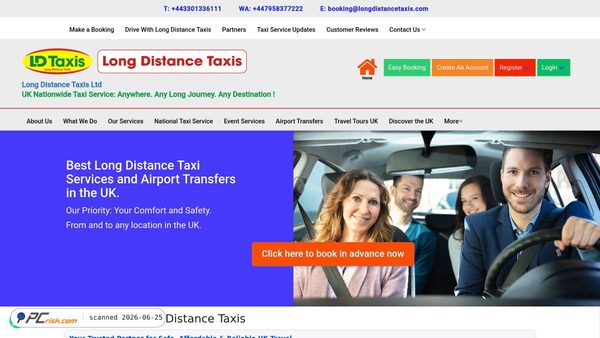 longdistancetaxis.com screenshot