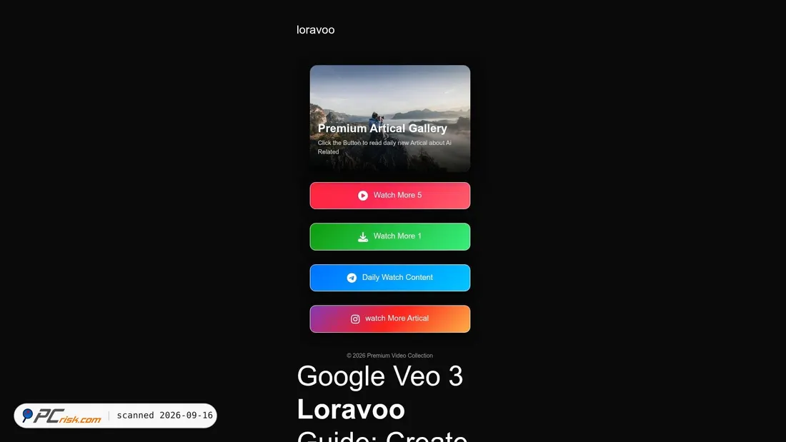 Captura de pantalla de loravoo.com