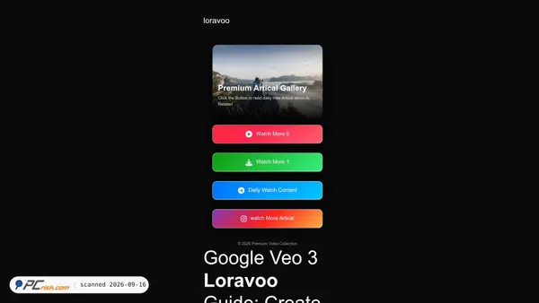 Captura de ecrã de loravoo.com