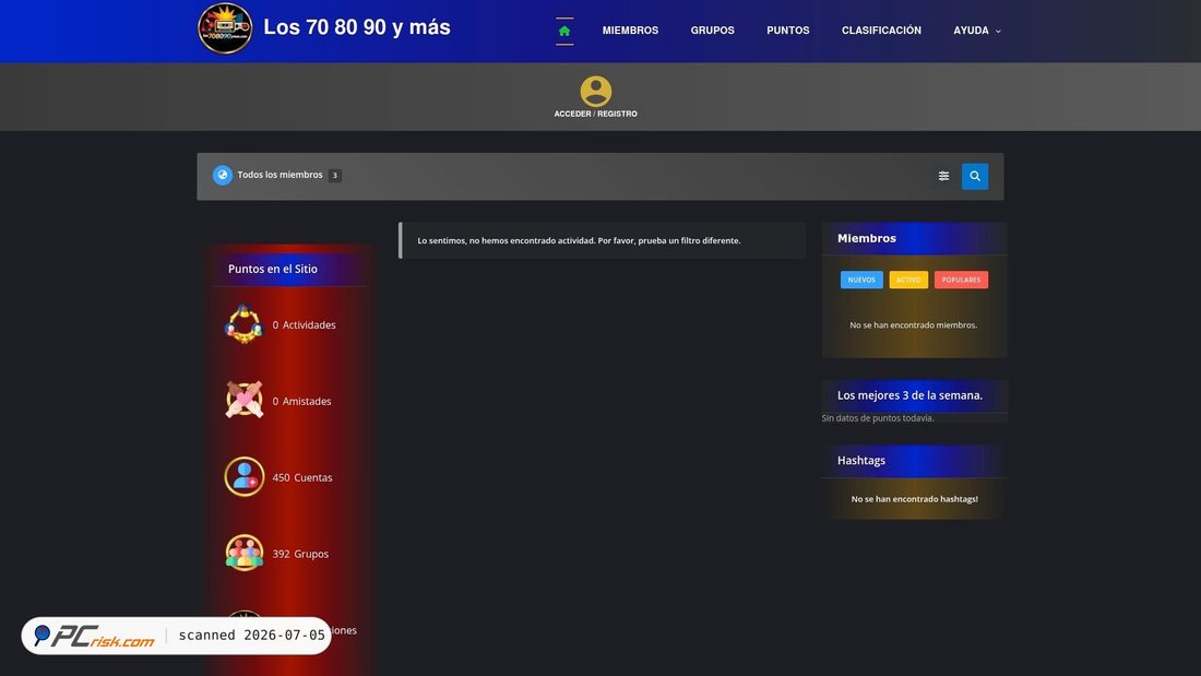 Screenshot von los708090ymas.com
