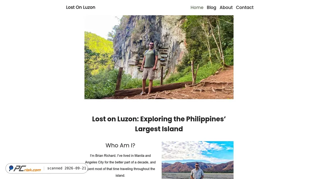 Screenshot of lostonluzon.com