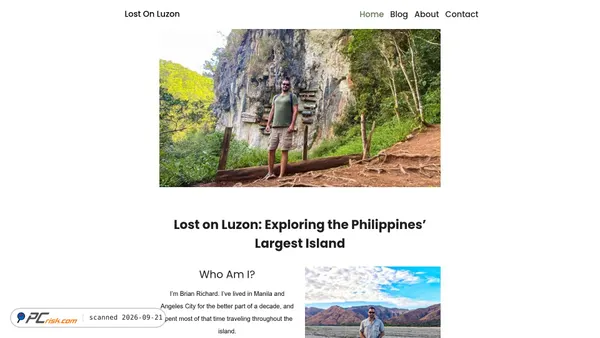 lostonluzon.com screenshot