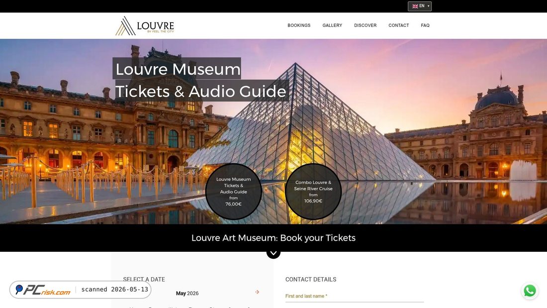 Screenshot di louvre-museum-tickets.org