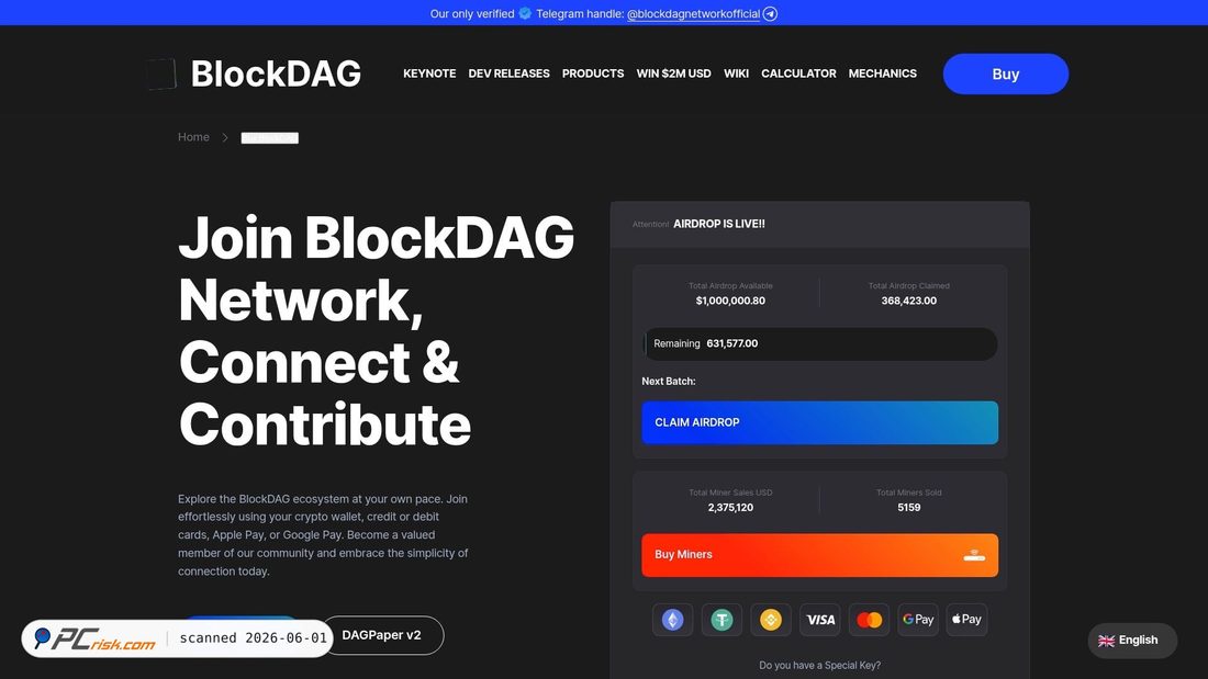 Screenshot von loveblockdag.pages.dev
