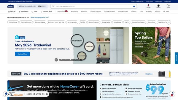 lowes.com screenshot