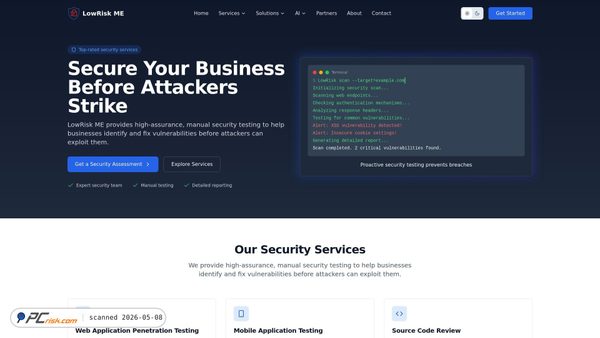 lowrisk.me screenshot