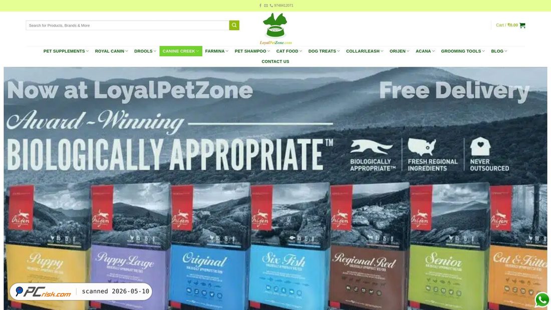 Screenshot von loyalpetzone.com