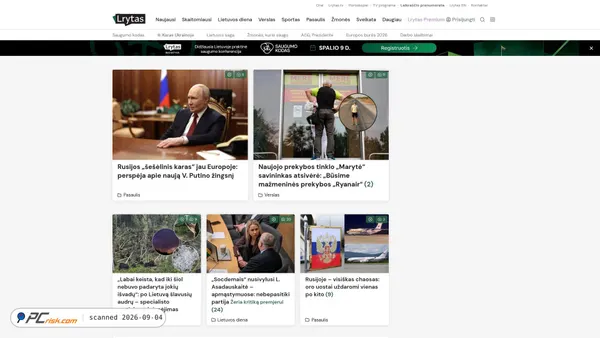 lrytas.lt Screenshot