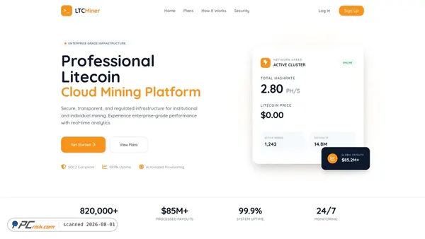 ltcminer.com screenshot