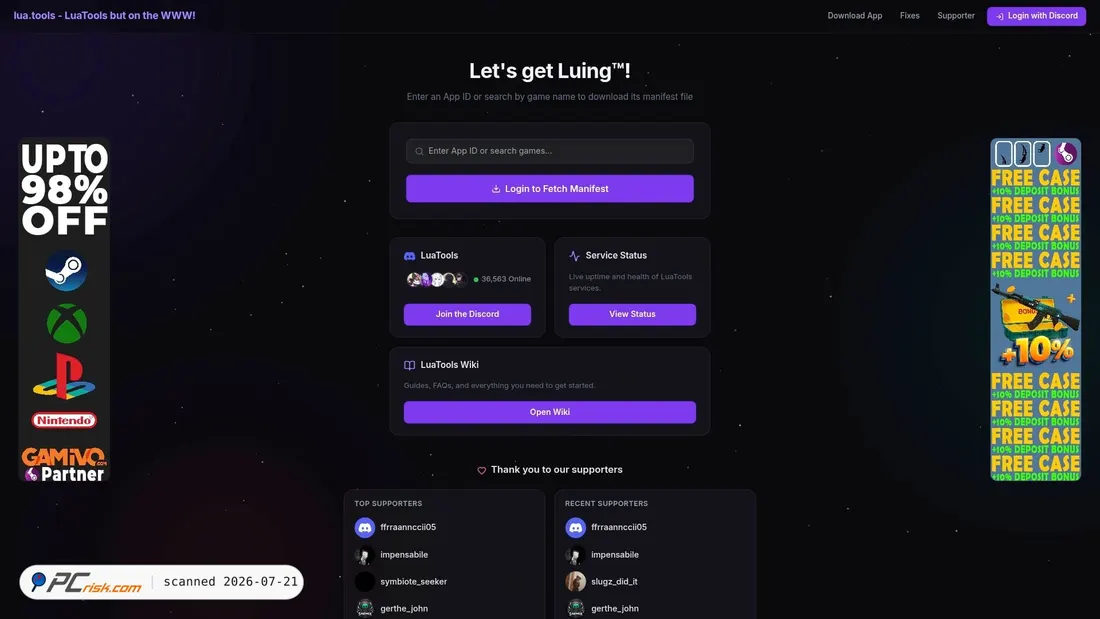 Screenshot of lua.tools