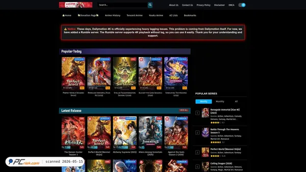 luciferdonghua.in screenshot