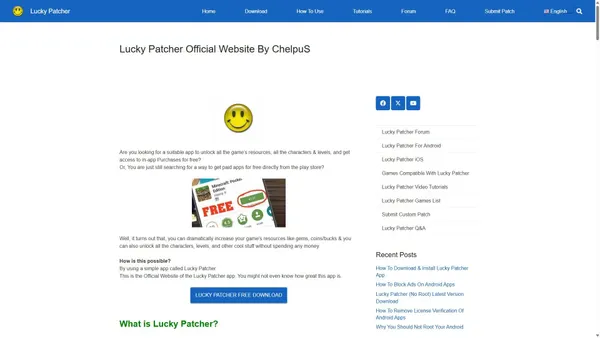 luckypatchers.com Screenshot